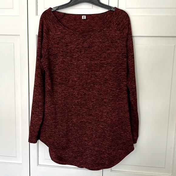 My Be Tops - My Be Red and Black Heather Blouse - size Medium